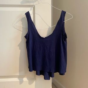 One Rad Girl Navy Velvet Top Size XS